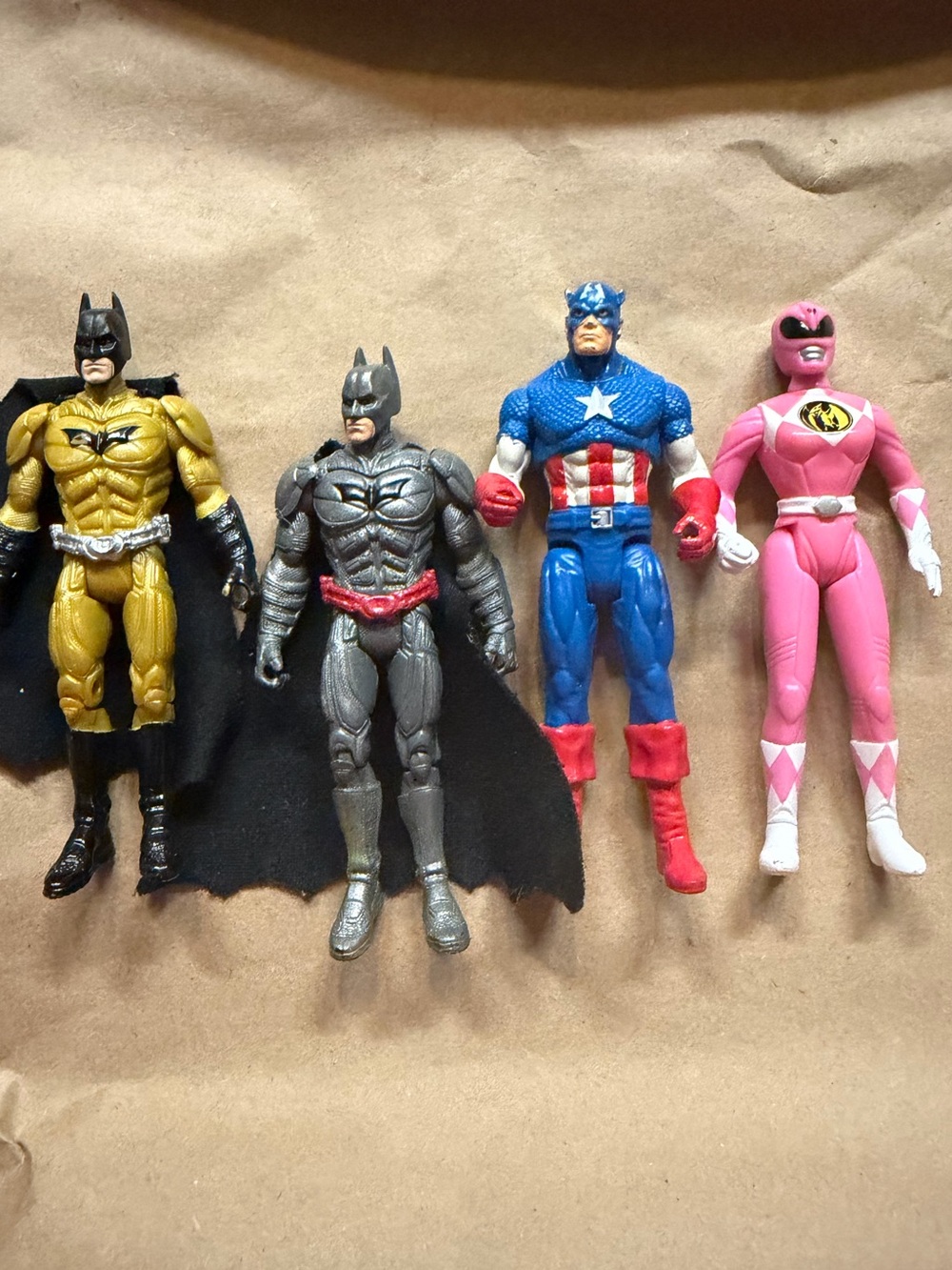 Mixed action figure lot Power Ranger Batman Captain America